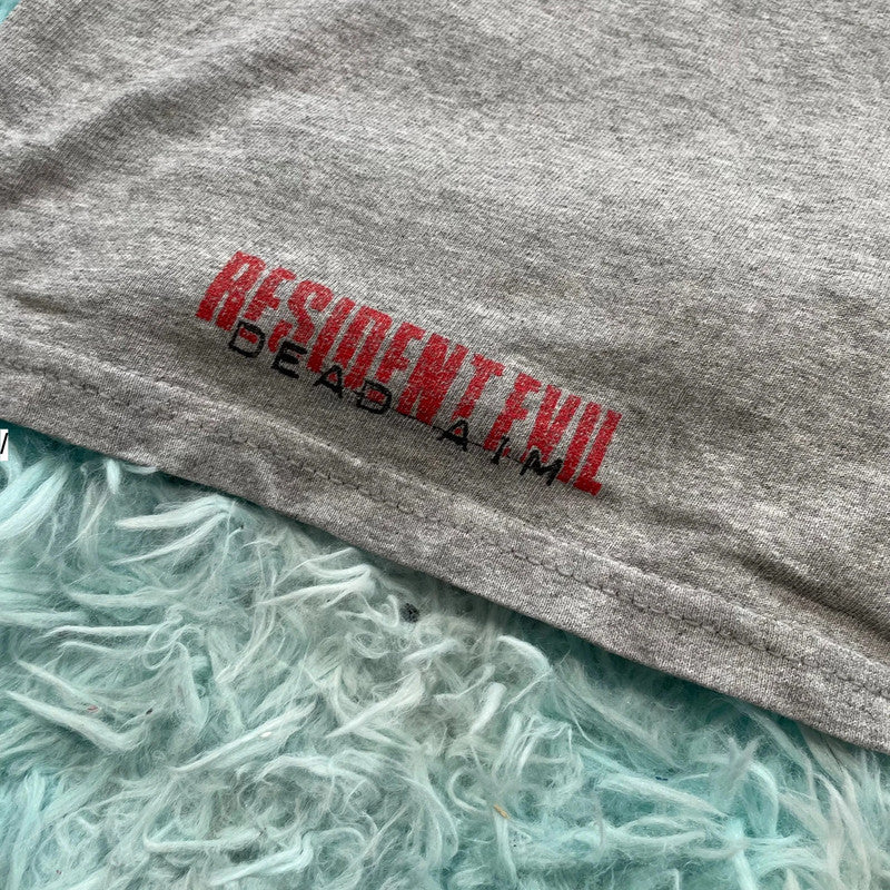 Vintage Grey 2003 Resident Evil Dead Aim Promo T Shirt - Medium