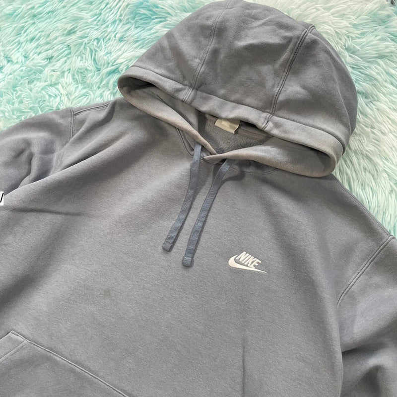 Ocean Blue Nike Hoodie Plain - Large