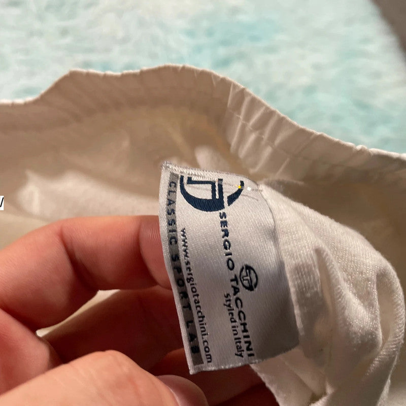 Vintage 90s White Sergio Tacchini Tracksuit Bottoms - Medium