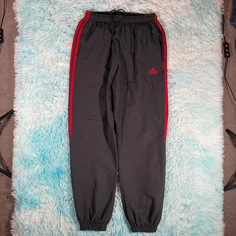 Vintage 00s Grey Adidas Tracksuit Bottoms - Medium