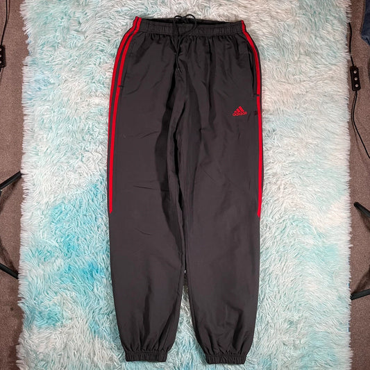 Vintage 00s Grey Adidas Tracksuit Bottoms - Medium