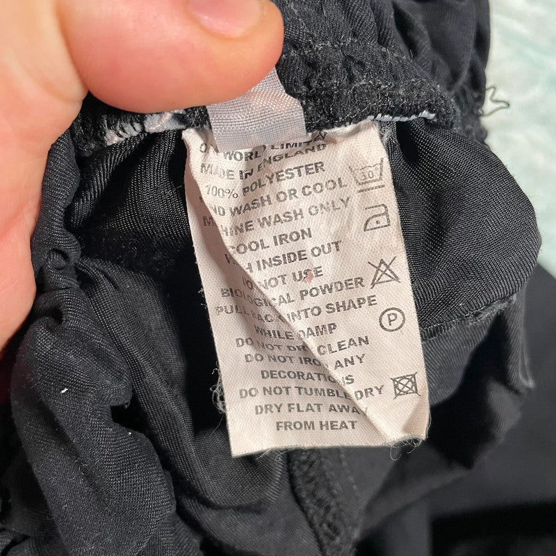 Vintage 90s Black Baggy Surfwear Tracksuit Bottoms - Large