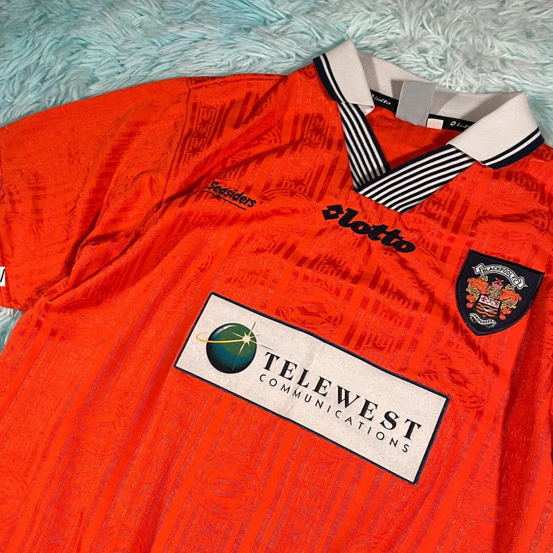 Vintage 1998 90s Blackpool Shirt Lotto - Large