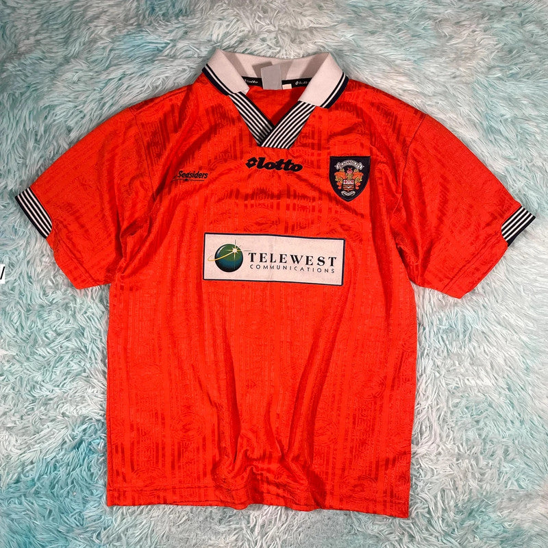 Vintage 1998 90s Blackpool Shirt Lotto - Large