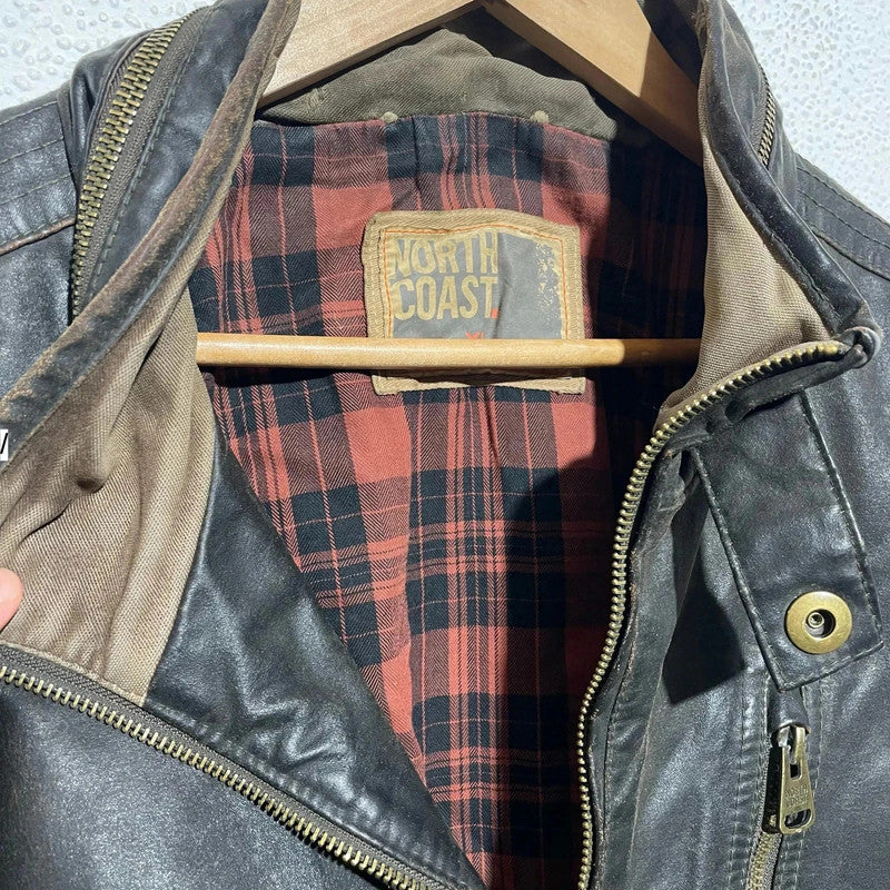 Vintage Brown Leather Jacket North Coast - XL