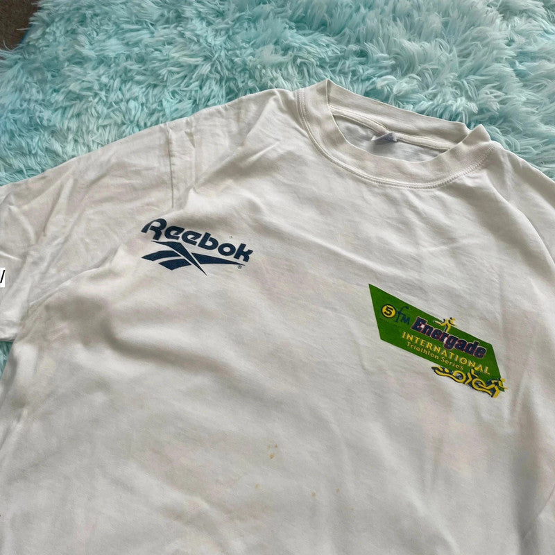 Vintage 1998 White Triathlon Graphic T Shirt - XL