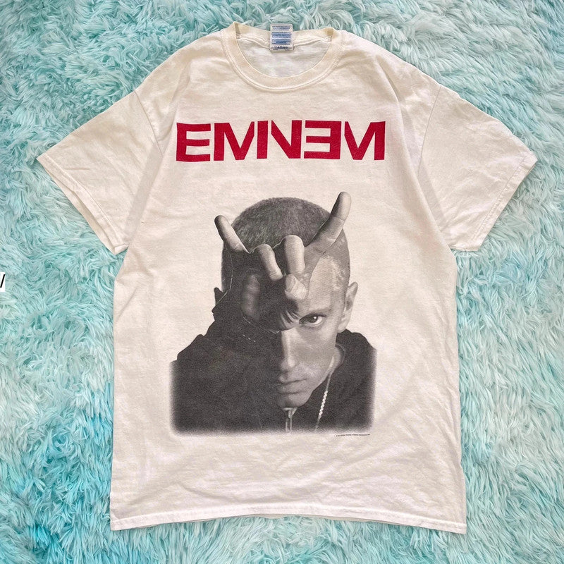 2014 White Eminem Graphic Rap T Shirt - Medium
