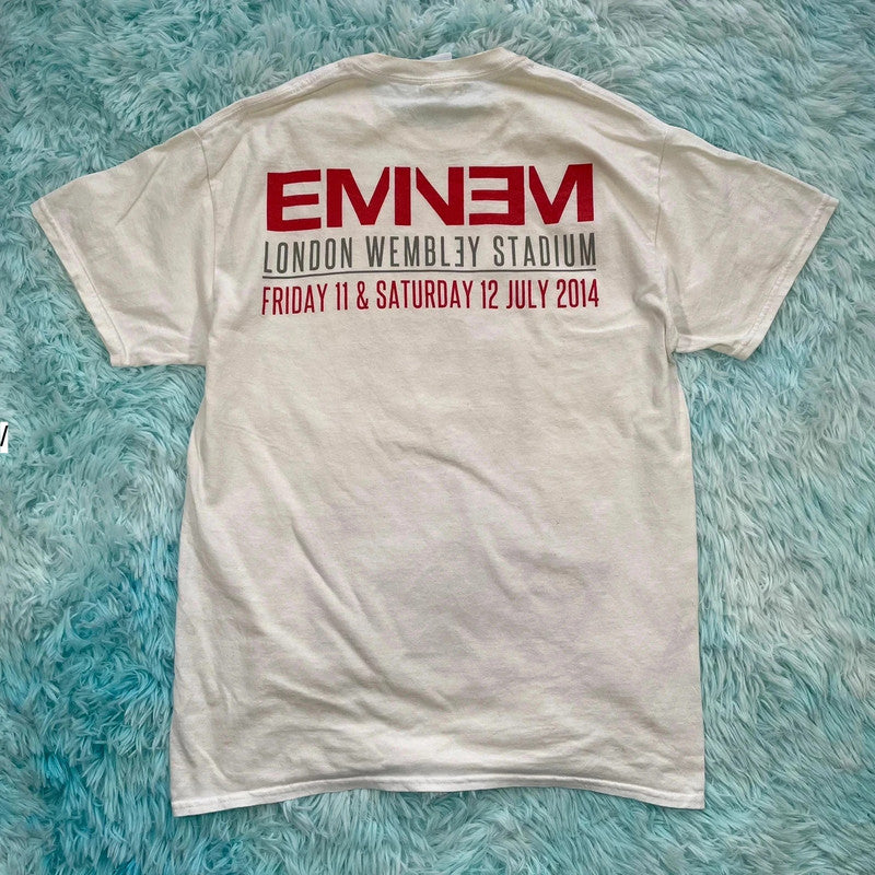 2014 White Eminem Graphic Rap T Shirt - Medium