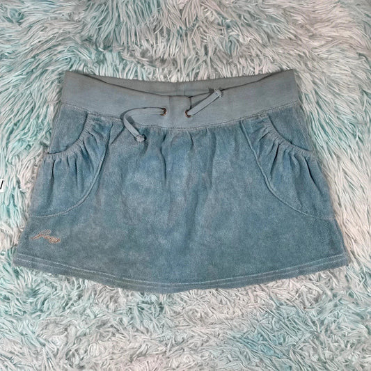 Vintage Blue Juicy Couture Velour Mini Skirt - Size 8