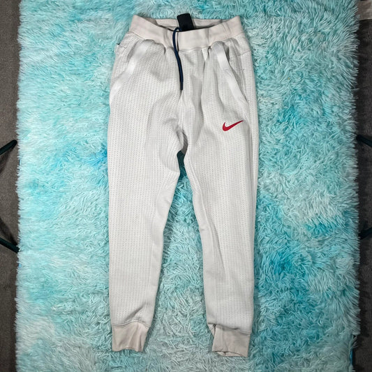 White Nike Joggers Jogging Bottoms - Small