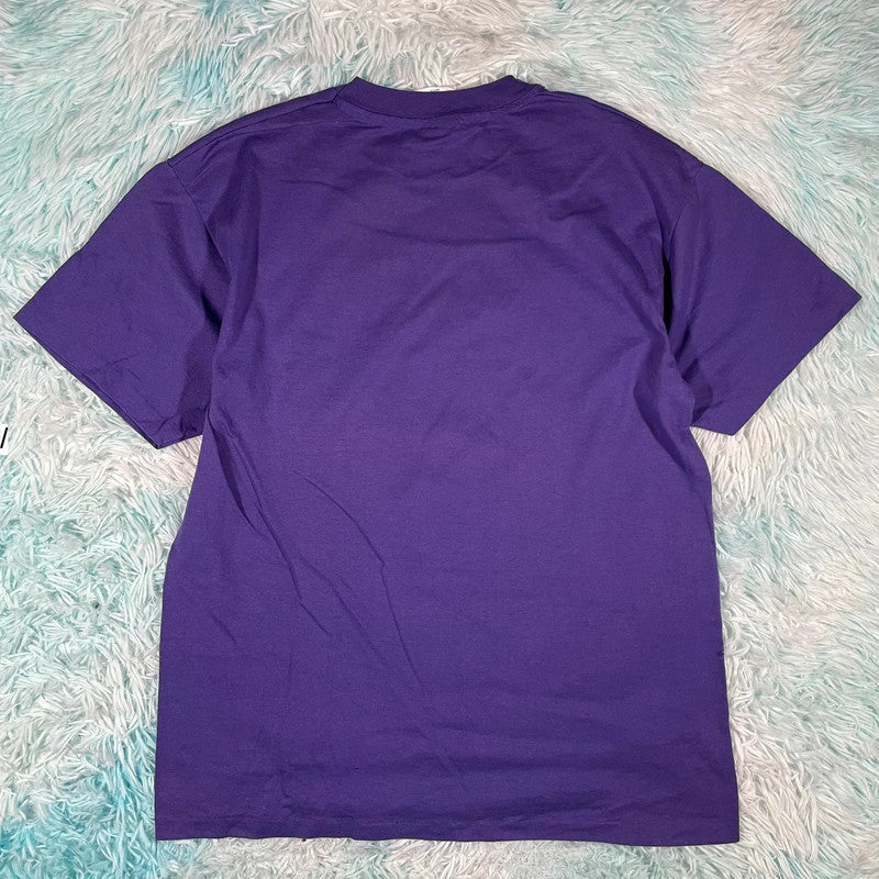 Vintage 90s Purple Louisiana Graphic T Shirt - Large