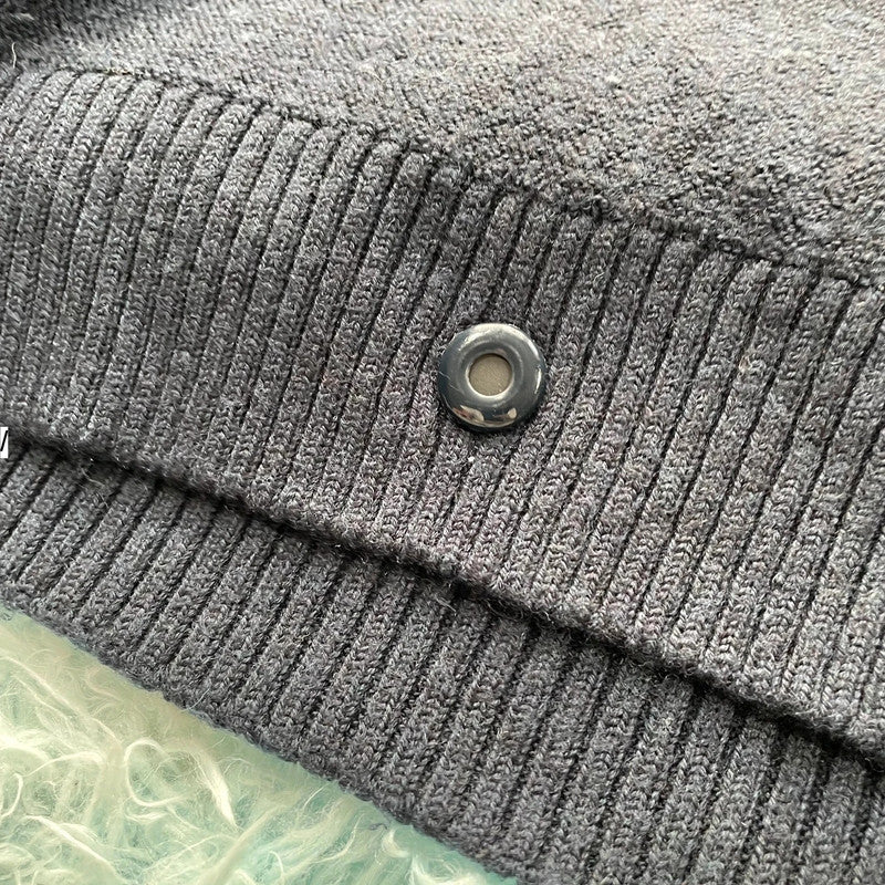 Navy Sheep Inc Knitted Jumper - Large
