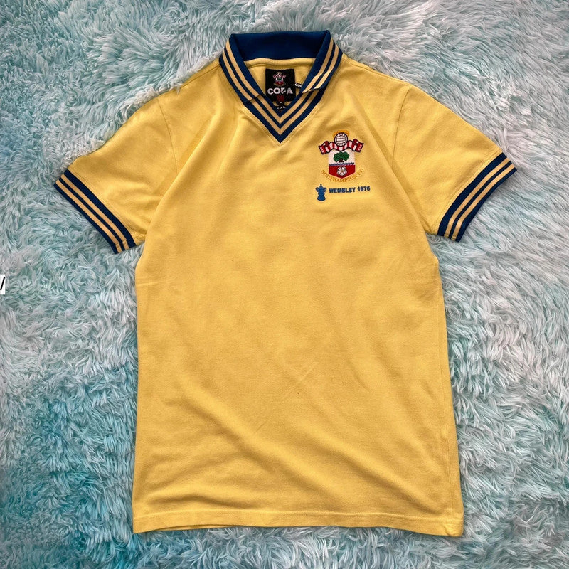 Vintage Style Yellow Southampton Shirt Copa - Small