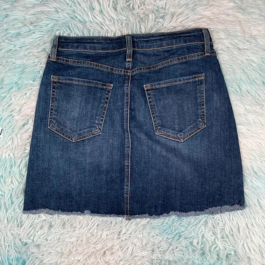 Vintage Blue Denim Mini Skirt - Small