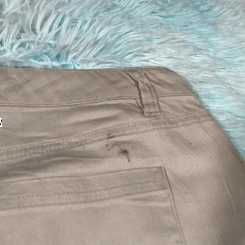 Vintage 00s Beige Midi Pencil Skirt - Size 6