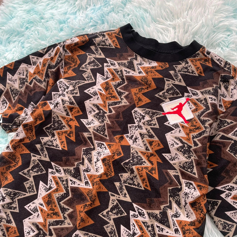 Black & Orange Patta x Jordan T Shirt Barcelona Print - Small