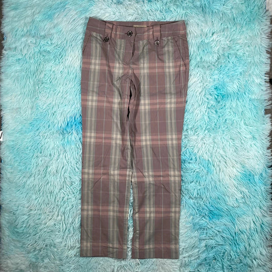 Lilac Purple Burberry Trousers Novacheck - Size 6