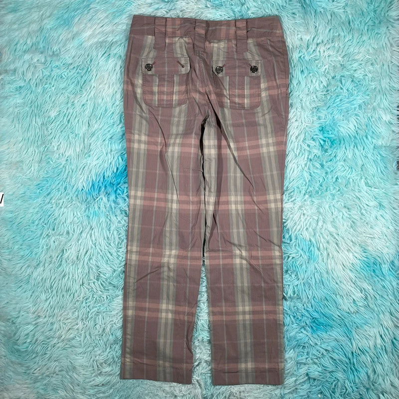 Lilac Purple Burberry Trousers Novacheck - Size 6