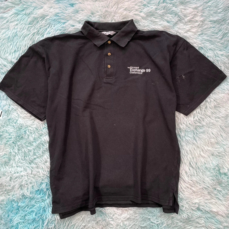 Vintage 1999 Microsoft Tech Polo Shirt - XL