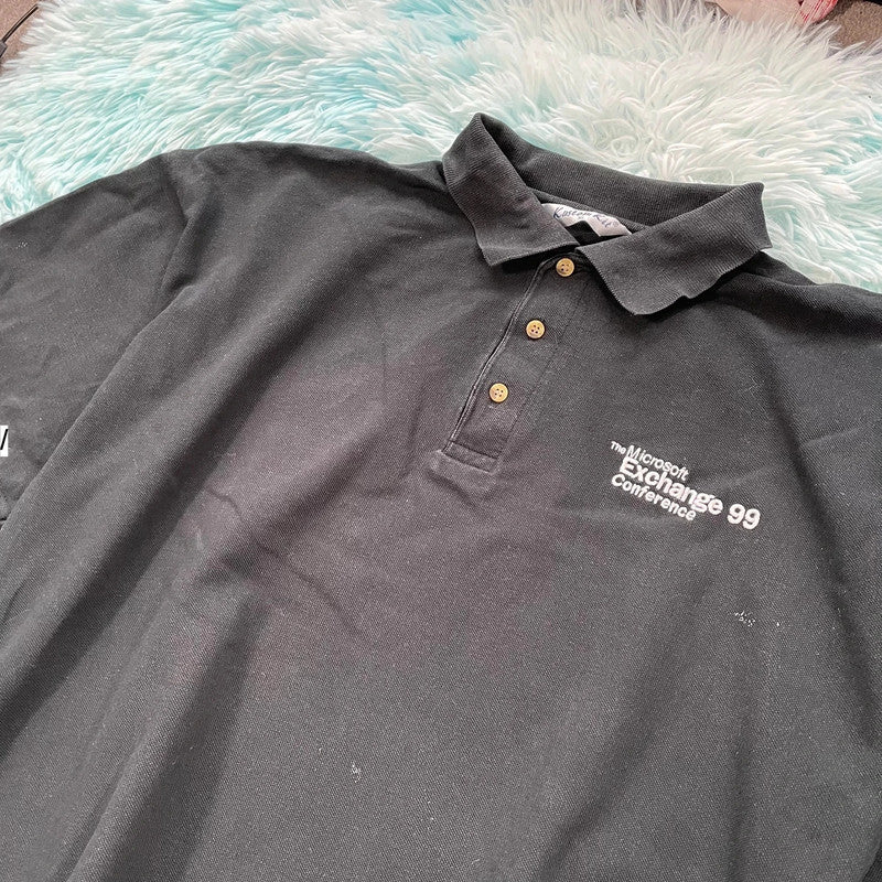 Vintage 1999 Microsoft Tech Polo Shirt - XL