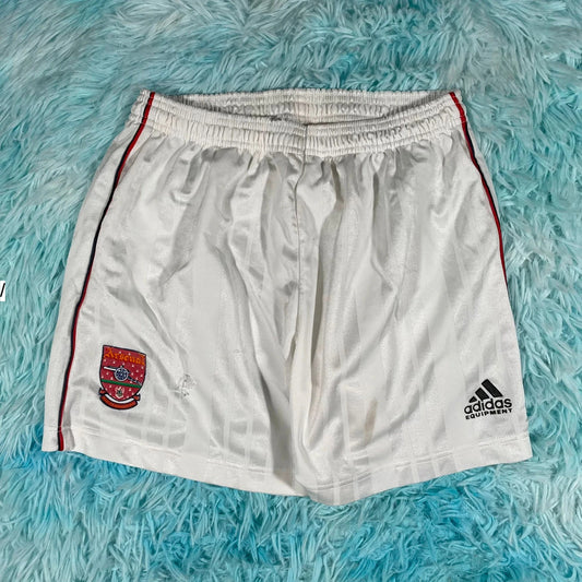 Vintage 90s White Arsenal Adidas Shorts - 38W XL