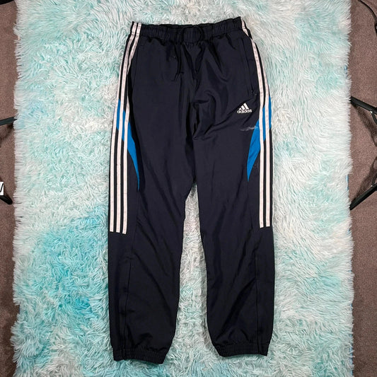 Vintage Black Adidas Tracksuit Bottoms - Small