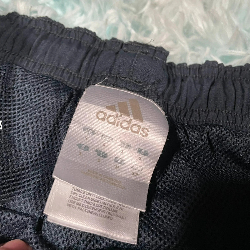Vintage Black Adidas Tracksuit Bottoms - Small