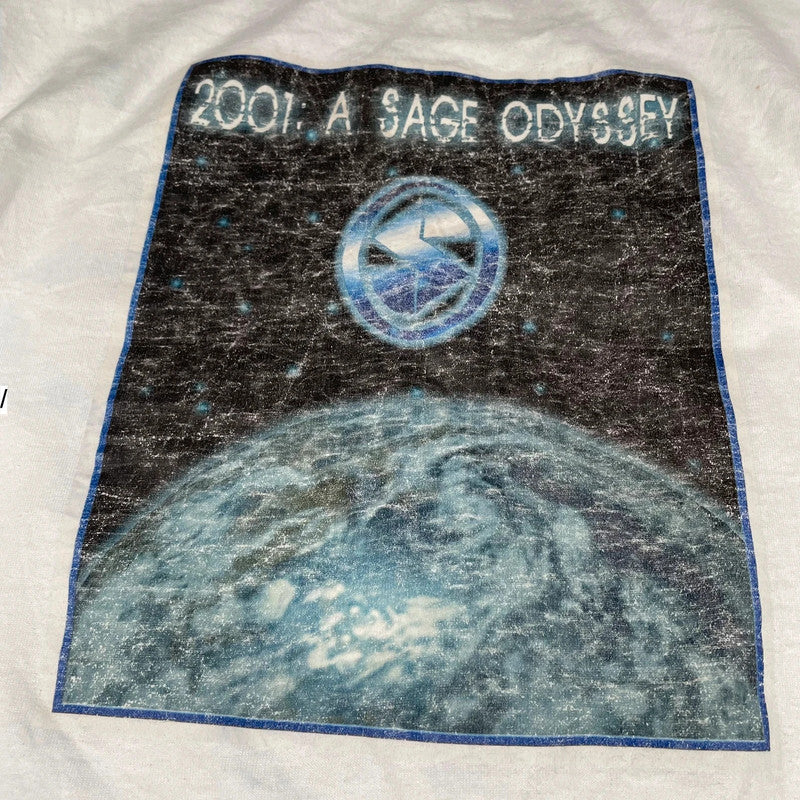 Vintage 90s White 2001 A Sage Odyssey Graphic T Shirt - Large