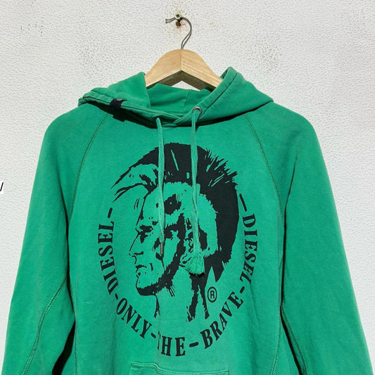 Green Diesel Hoodie Mohawk Graphic - Medium