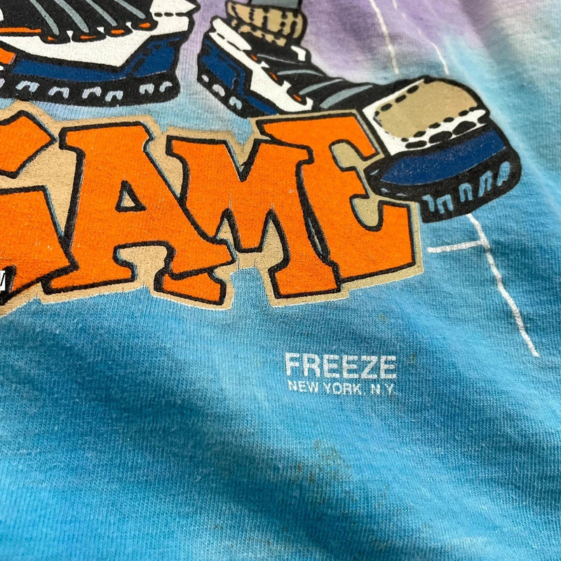Vintage 90s Purple Looney Tunes Tie Dye Basketball Graphic T Shirt - XL