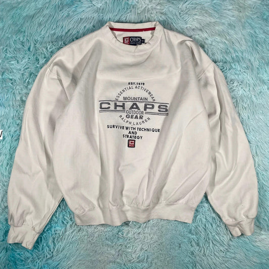 Vintage 90s Whitw Chaps Ralph Lauren Sweatshirt - Medium