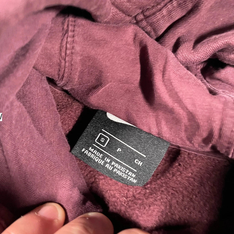 Maroon Nike Hoodie Jumper Plain - Small