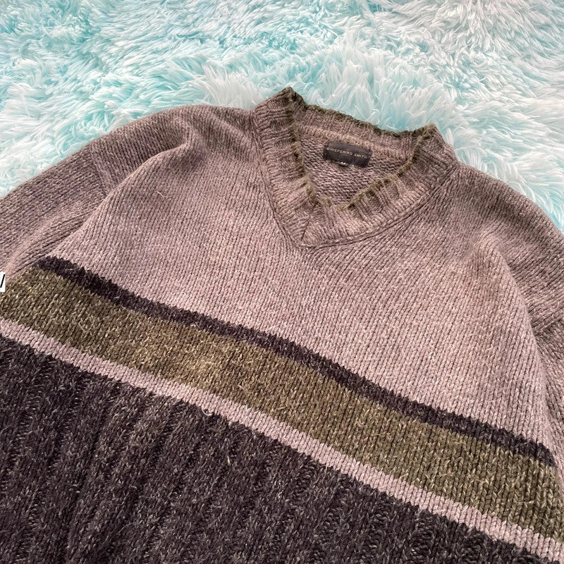 Vintage 90s Grey Chunky Knitted Jumper - Medium