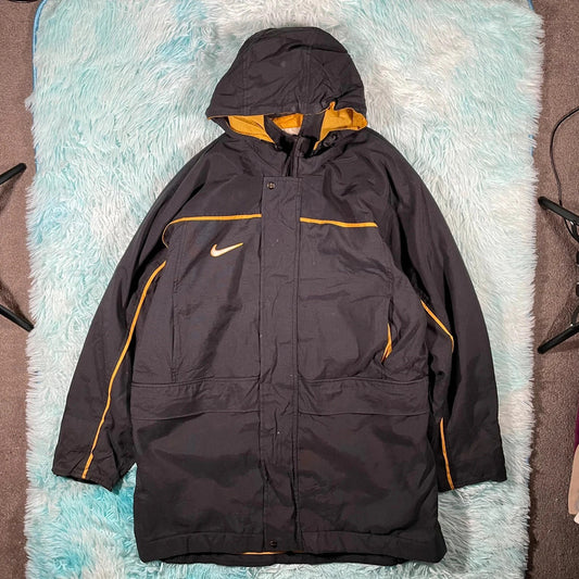 Vintage 90s Black Nike Coat - Large