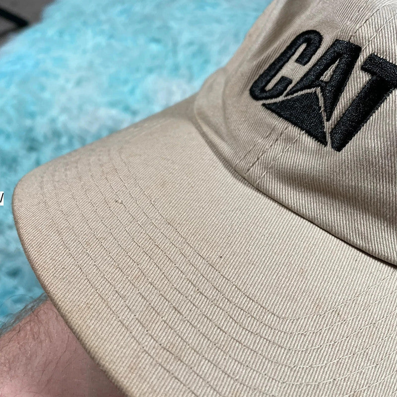 Beige Caterpillar CAT Cap