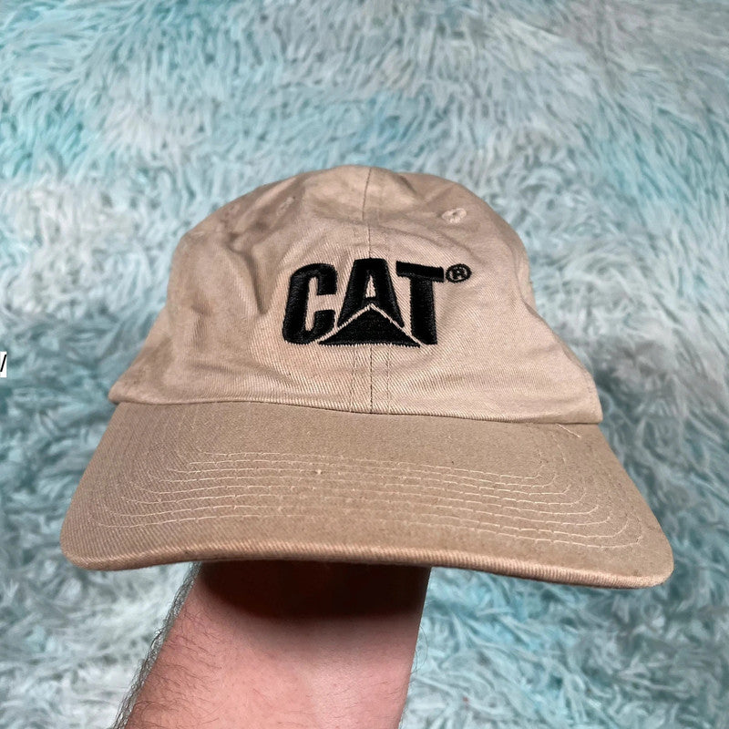 Beige Caterpillar CAT Cap