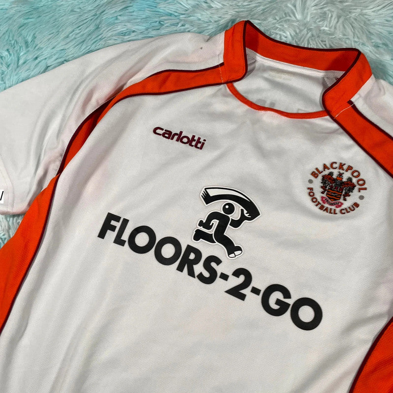 2007-08 Blackpool Shirt Away Kit Carlotti - Large