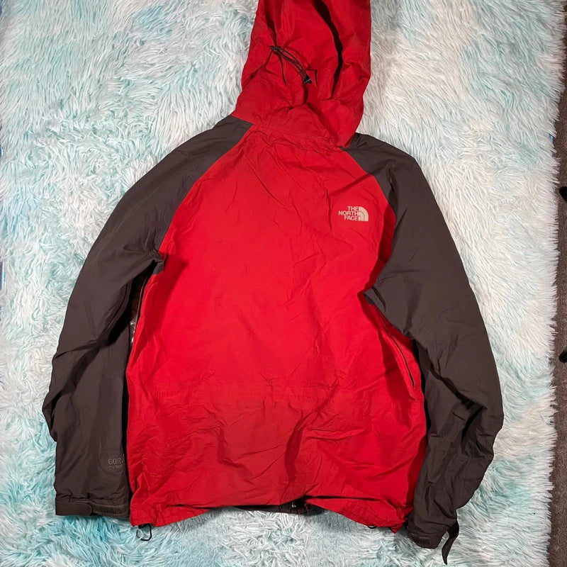 Red & Grey The North Face Gore-tex Jacket Raincoat - XL