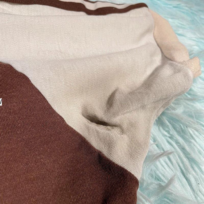 Vintage 70s Brown & Cream Adidas T Shirt - Small