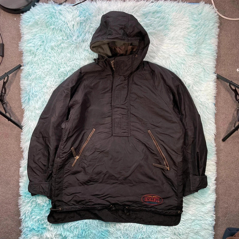 Vintage 90s Black Descente Fleeced Jacket - XL