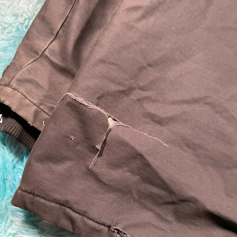 Grey Quiksilver Coat Jacket Fur Hood - medium