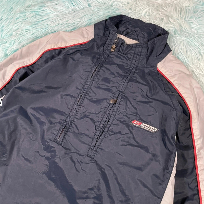 Vintage Y2K Navy Reebok 1/2 Zip Jacket - Medium