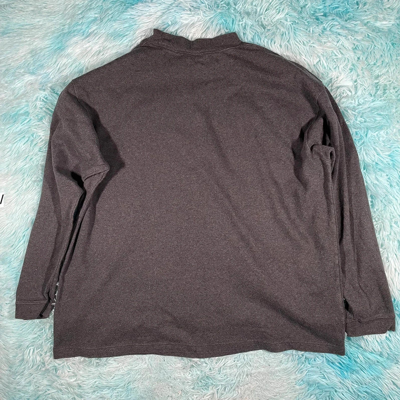 Vintage 00s Grey Reebok Mock Neck Sweatshirt- XXL
