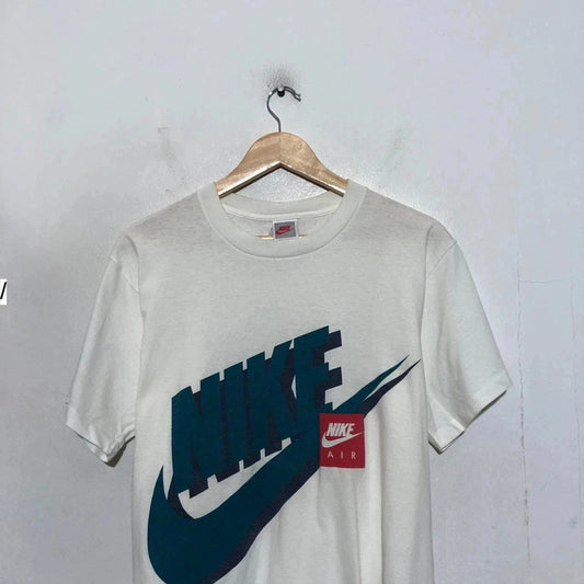 Vintage 80s Nike Graphic Print T Shirt Single Stitch - Large