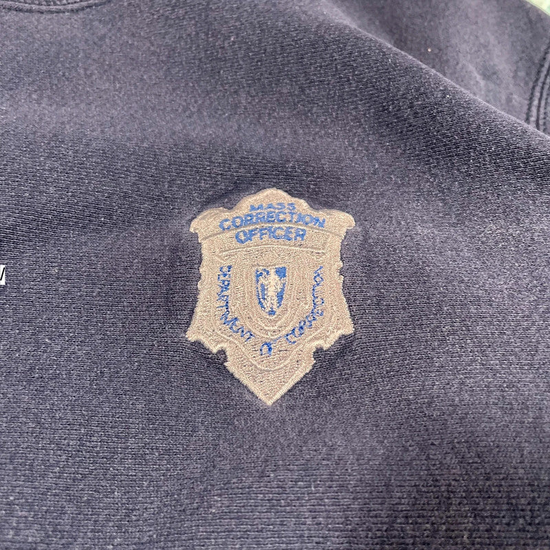 Vintage 90s Navy Police Sweatshirt - Large