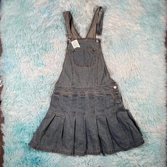 Vintage Y2K Denim Skirt Dress - Medium