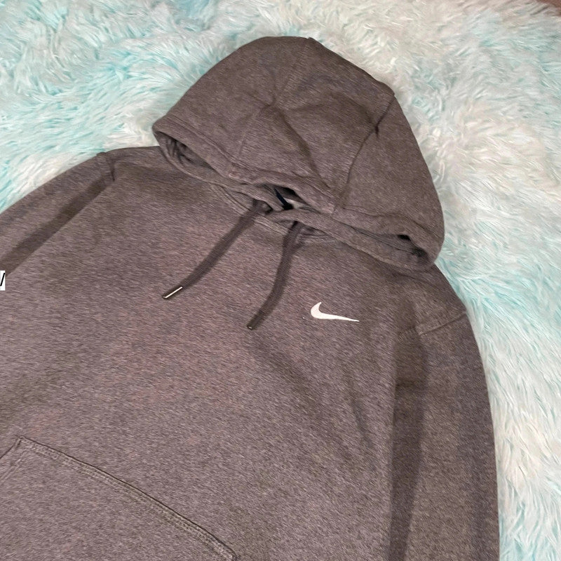 Grey Nike Hoodie Plain - Small