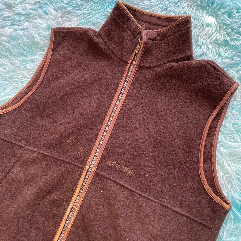 Brown Schöffel Fleece Gilet Jacket - XL