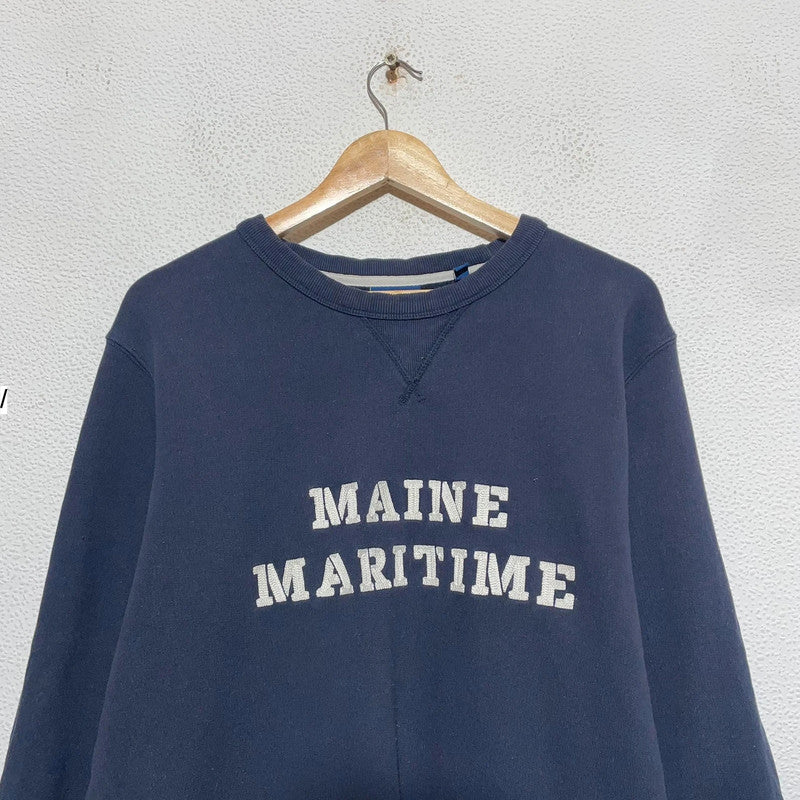 Navy Gant Sweatshirt Maine Maritime - Large