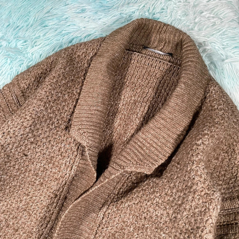 Brown Sita Murt Heavyweight Knitted Cardigan - Size 8